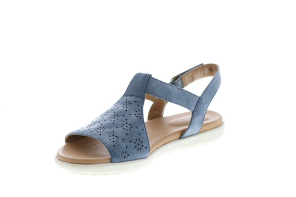 Clarks Un Reisel Mae 26133563 Womens Blue Wide Nubuck Slingback Sandals Shoes on Sale - Image 4