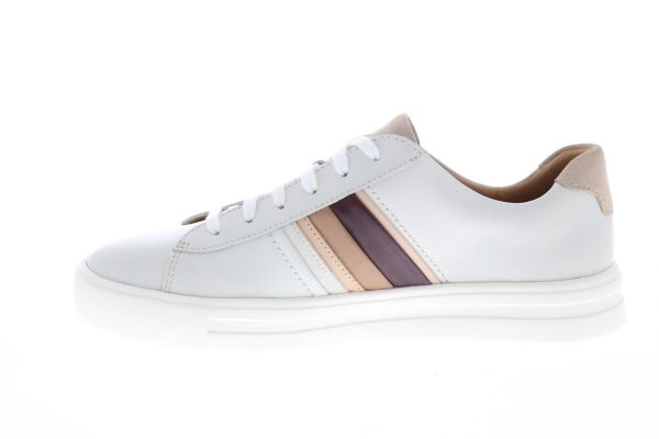 Clarks Un Maui Band 26150528 Womens White Leather Lifestyle Sneakers Shoes For Cheap - Image 5