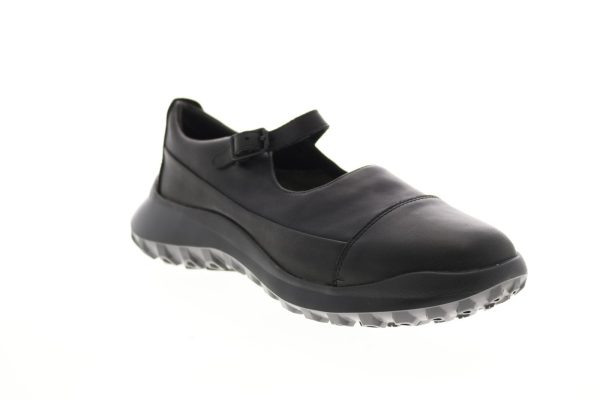 Camper Crclr K201132-001 Womens Black Leather Strap Mary Jane Flats Shoes Online Sale - Image 2