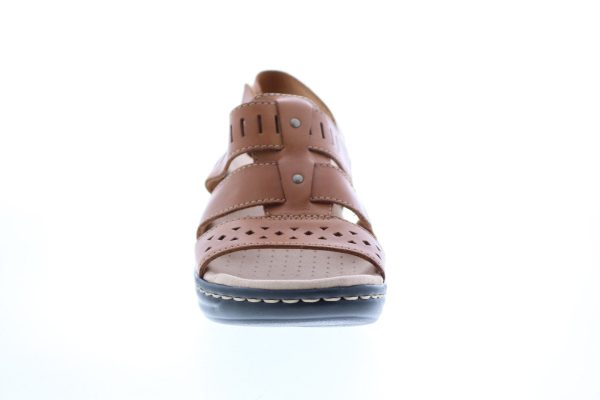 Clarks Lexi Qwin 26146492 Womens Brown Wide Leather Slingback Sandals Shoes Fashion - Image 3