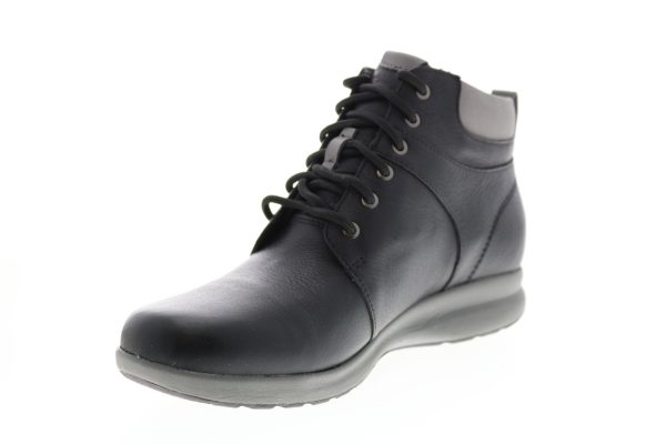 Clarks Un Adorn Walk 26145172 Womens Black Leather Casual Dress Boots Sale - Image 4