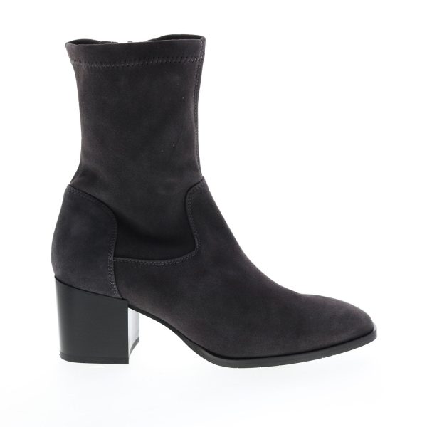 Aquatalia Tilly Stretch Suede 34L3131-ANT Womens Gray Suede Zipper Ankle & Booties Boots Online now