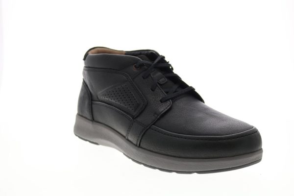 Clarks Un Trail Limit 26146643 Mens Black Wide Leather Lace Up Chukkas Boots on Sale - Image 2