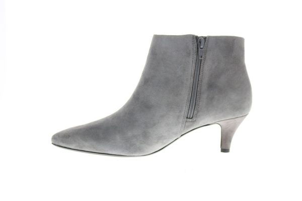 Clarks Linvale Sea 26146788 Womens Gray Suede Zipper Ankle & Booties Boots Sale - Image 5