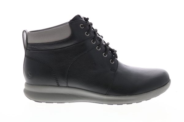 Clarks Un Adorn Walk 26145172 Womens Black Leather Casual Dress Boots Sale