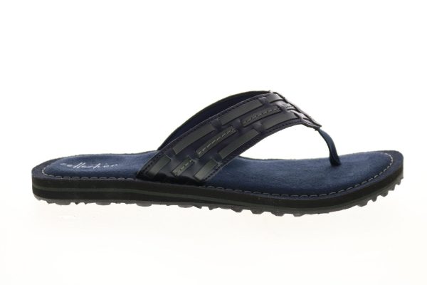 Clarks Fenner Shore 26141152 Womens Blue Synthetic Flip-Flops Sandals Shoes Online Sale
