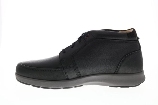 Clarks Un Trail Limit 26146643 Mens Black Wide Leather Lace Up Chukkas Boots on Sale - Image 5