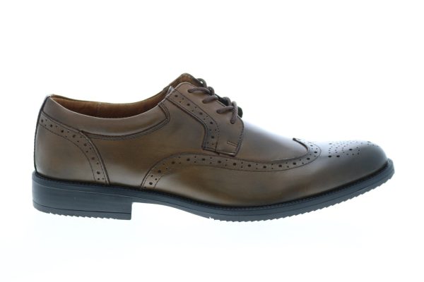 Clarks Kovit Walk Mens Brown Leather Oxfords Wingtip & Brogue Shoes Online