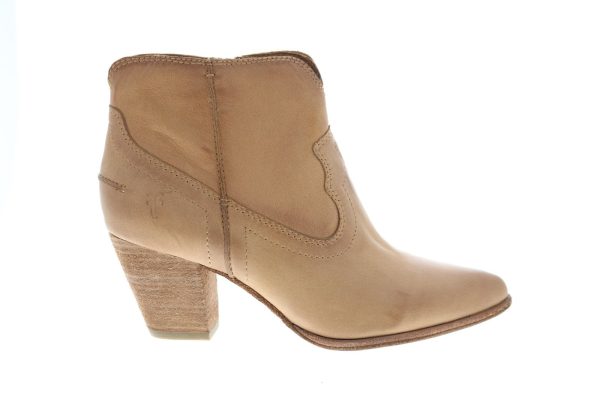 Frye Renee Seam Short 72065 Womens Brown Leather Ankle & Booties Boots Online now