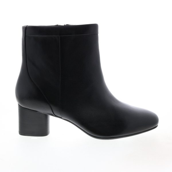 Clarks Un Cosmo Up 26136983 Womens Black Leather Zipper Ankle & Booties Boots Online Sale