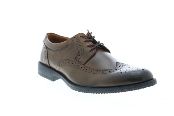 Clarks Kovit Walk Mens Brown Leather Oxfords Wingtip & Brogue Shoes Online - Image 2