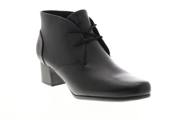 Clarks Un Damson Tie 26146537 Womens Black Leather Ankle & Booties Boots For Sale - Image 2