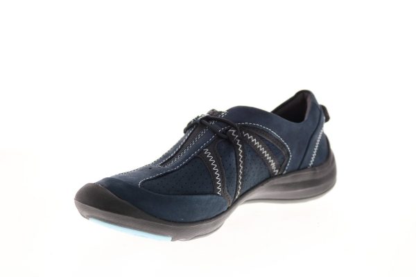 Clarks Asney Slip On 26121016 Womens Blue Wide Nubuck Lifestyle Sneakers Shoes Online now - Image 4