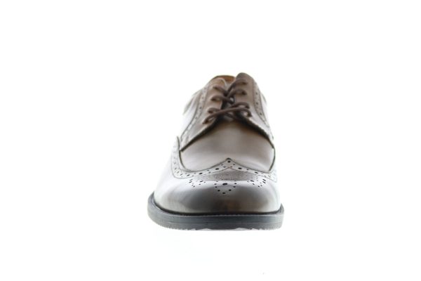 Clarks Kovit Walk Mens Brown Leather Oxfords Wingtip & Brogue Shoes Online - Image 3
