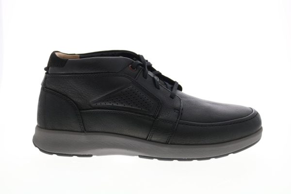 Clarks Un Trail Limit 26146643 Mens Black Wide Leather Lace Up Chukkas Boots on Sale
