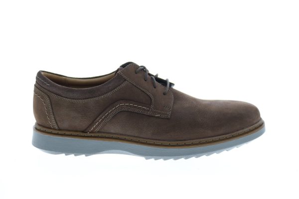 Clarks Un Geo Lace 26136759 Mens Brown Wide Nubuck Oxfords Plain Toe Shoes Hot on Sale