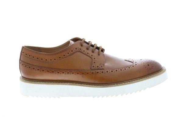 Clarks Ernest Limit Mens Brown Leather Oxfords Wingtip & Brogue Shoes Online Hot Sale