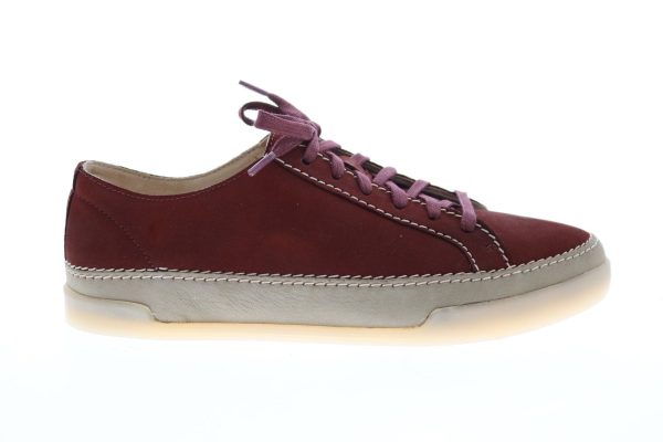 Clarks Hidi Holly 26133879 Womens Red Nubuck Lifestyle Sneakers Shoes For Cheap