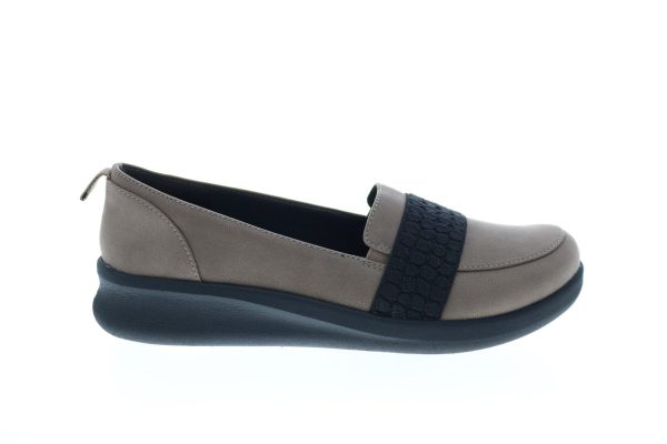 Clarks Sillian 2.0 Zest 26147376 Womens Brown Canvas Slip On Loafer Flats Shoes Supply