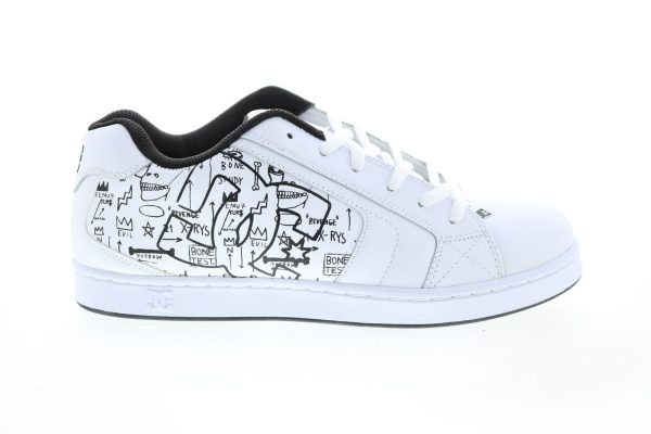 DC Basquiat Net Mens White Collaboration & Limited Sneakers Shoes Hot on Sale