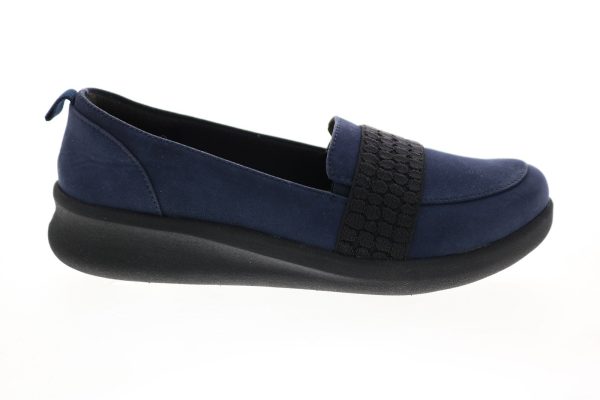 Clarks Sillian 2.0 Zest 26147382 Womens Blue Canvas Loafer Flats Shoes Supply