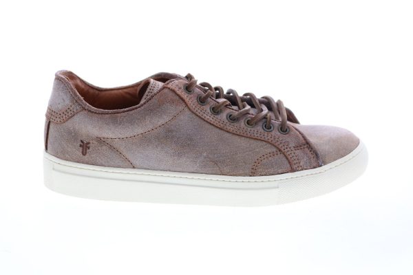 Frye Walker Low Lace 80607 Mens Brown Leather Lifestyle Sneakers Shoes For Sale