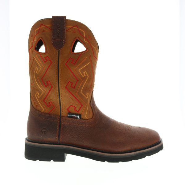 Wolverine Rancher Aztec W200112 Mens Brown Leather Slip On Work Boots Online Hot Sale