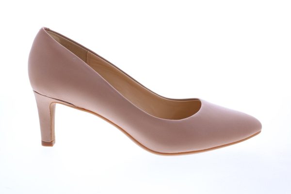 Clarks Calla Rose Leather 26142162 Womens Brown Slip On Pumps Heels Shoes Online Sale