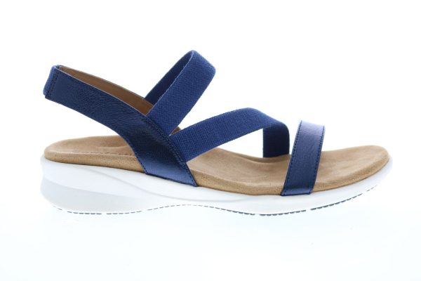 Comfortiva Tayla CT0014507 Womens Blue Canvas Slip On Slingback Sandals Shoes For Sale