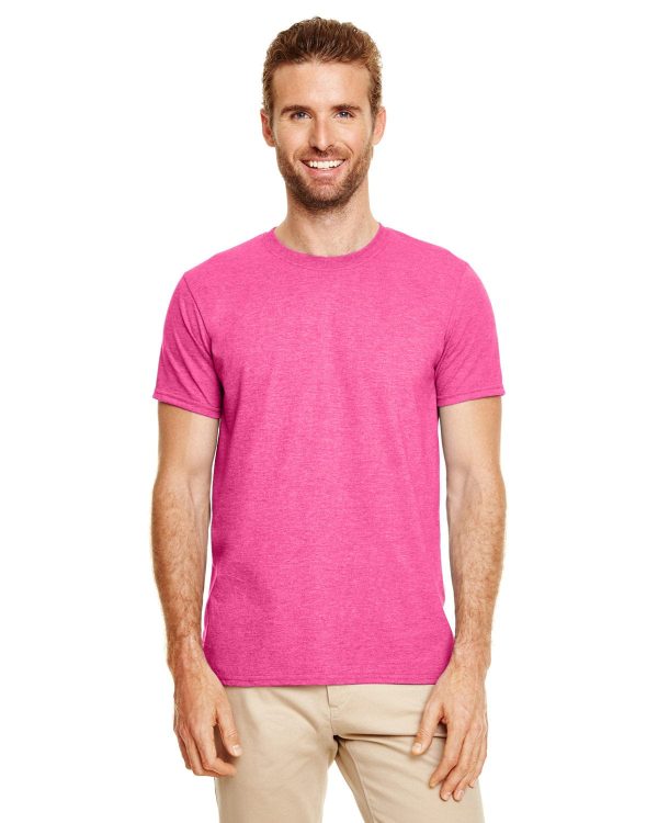 Gildan SoftStyle T-Shirt | Hthr Heliconia For Cheap