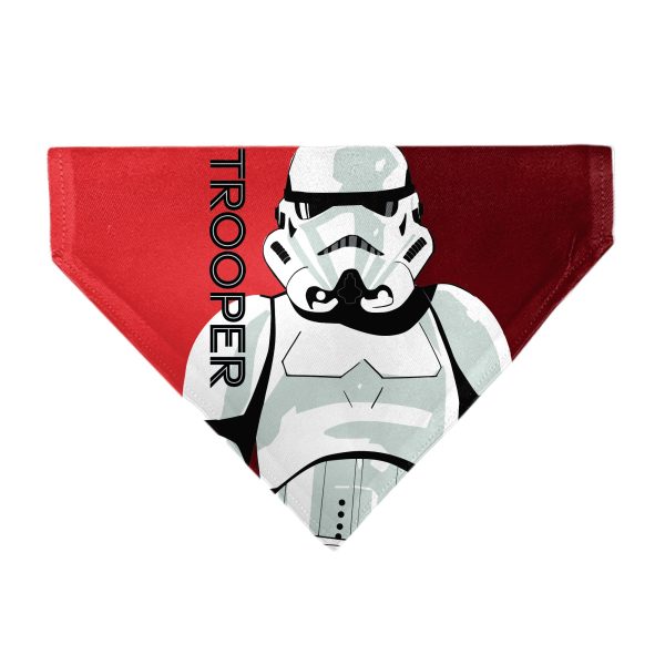 Pet Bandana - Star Wars TROOPER Text and Stormtrooper Pop Art Pose Reds Black Discount