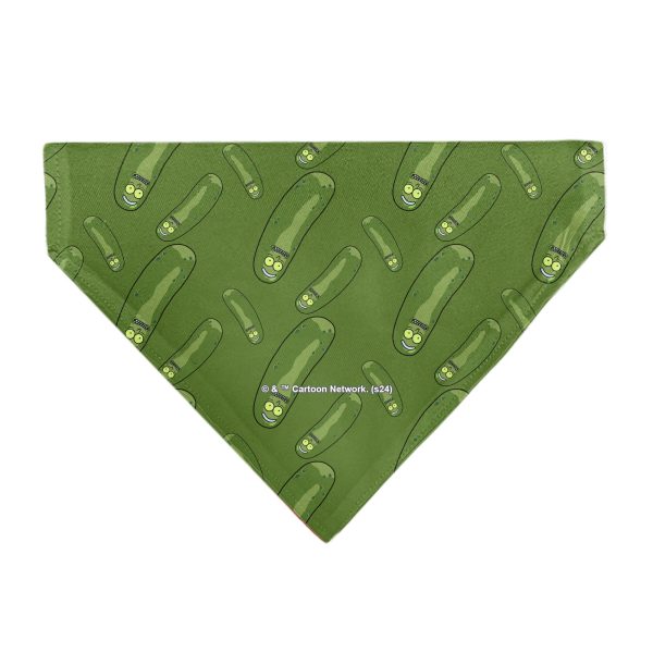 Pet Bandana - Rick and Morty Pickle Rick Pose Scattered Greens Discount - Image 2