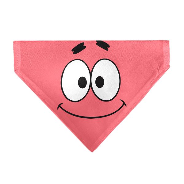 Pet Bandana - SpongeBob SquarePants Patrick Star Face Close-Up Pink Cheap
