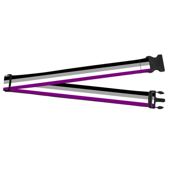 Luggage Strap - 2.0  - Flag Asexual Black Gray White Purple Supply