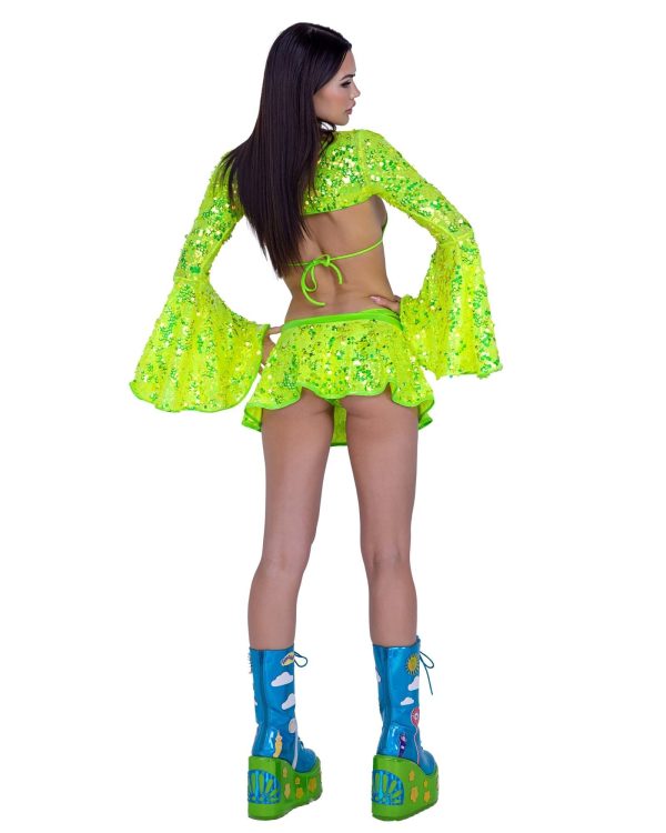 Roma Rave Festival Sequin Flare Skirt Discount - Image 2